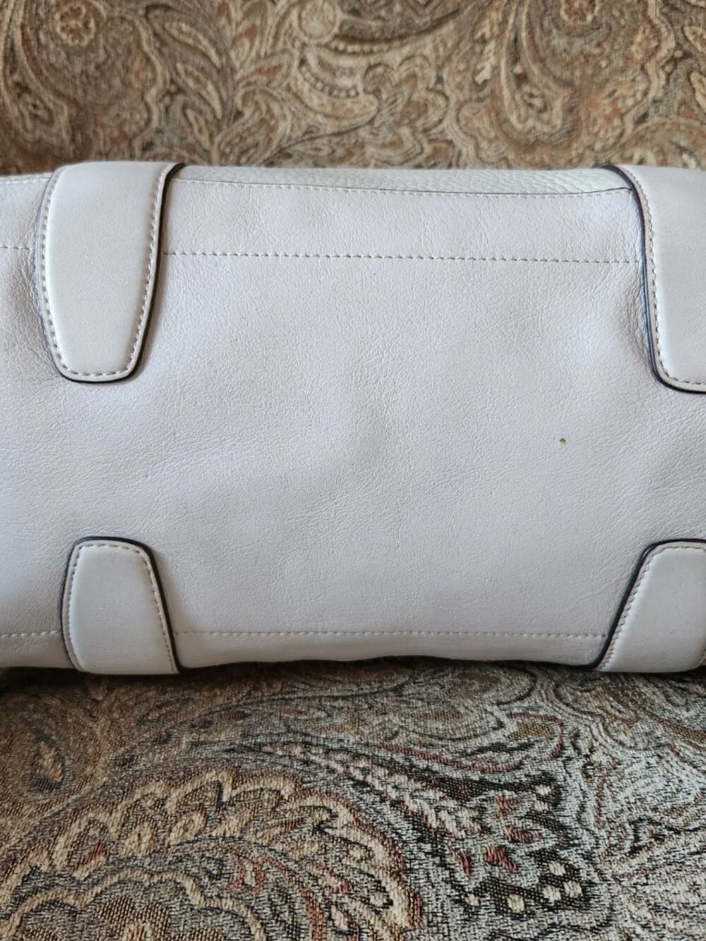 Coach pebble leather large Bleecker Preston satchel Beige Buffalo no strap